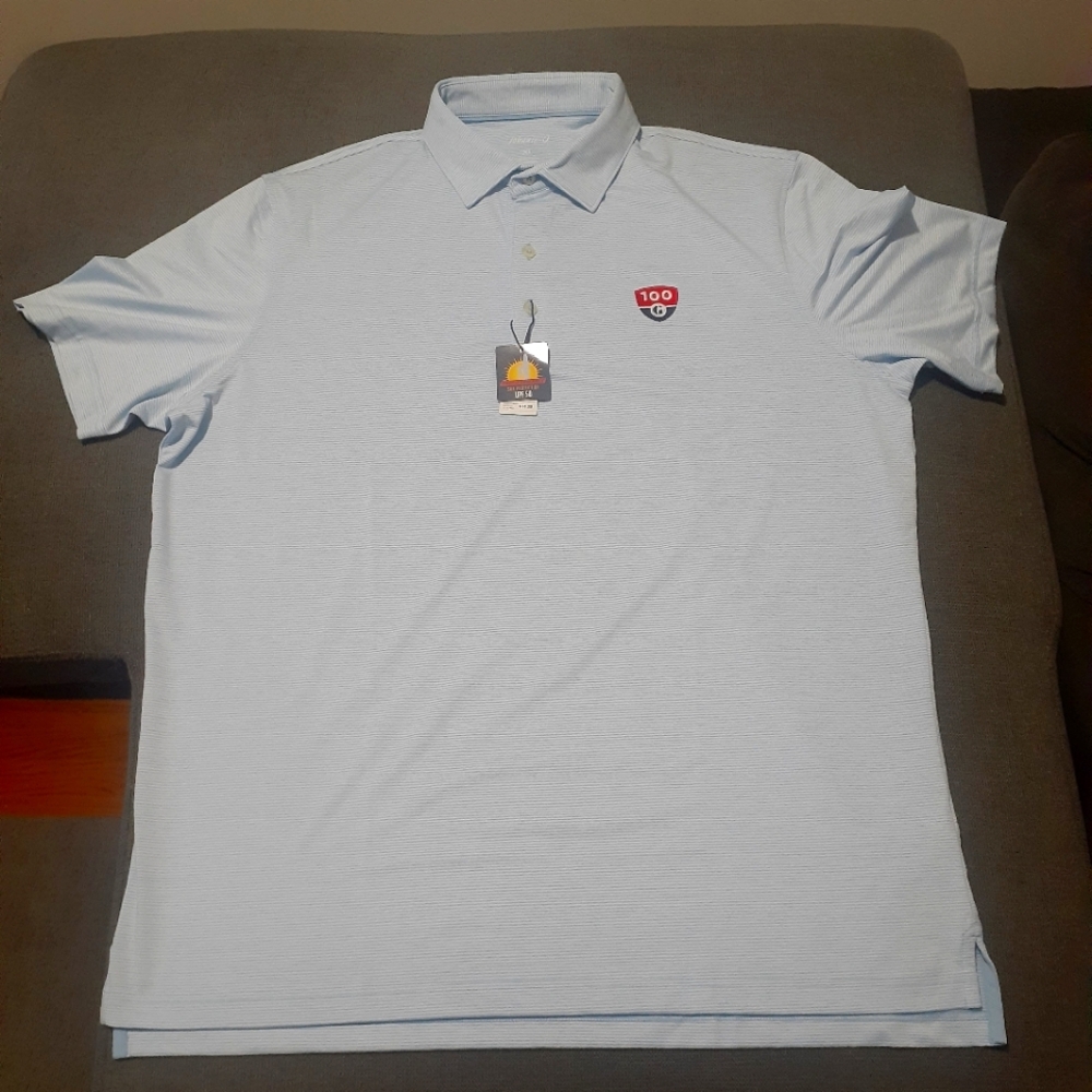 Johnnie-O Men's Prep-Formance Polo Shirt SS Torrey Striped XL Blue/ White